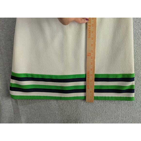 Jerell of Texas Knit Dress Women's XS White Rib Knit Vintage Y2k 70's Mini Dress - Picture 3 of 12